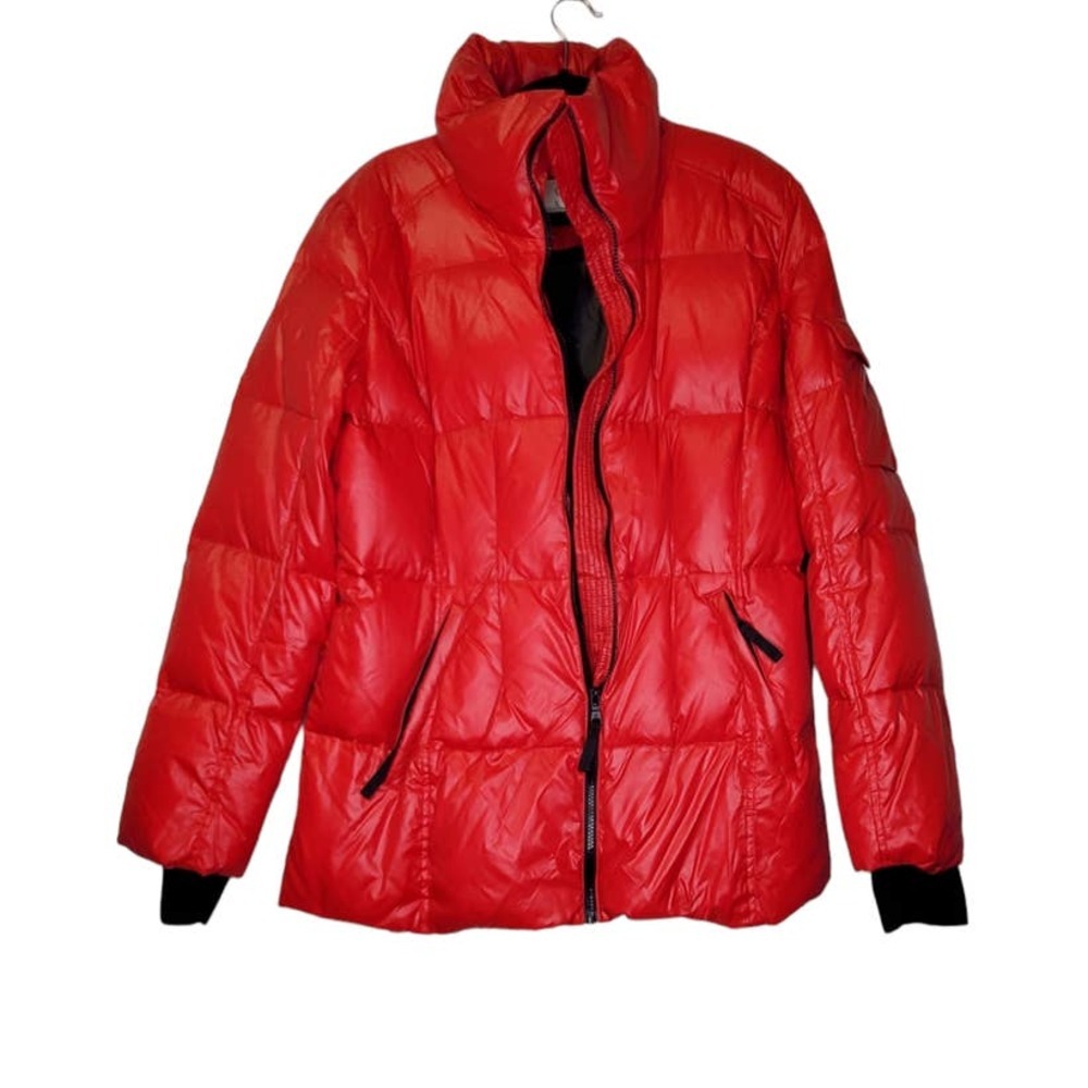 S13 NYC M Red Black Puffer Coat Down Fill Ski Winter Warm Gorpcore Snow